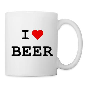 I love Beer - Ich liebe Bier - Tasse - Weiß - Rechts