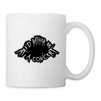 Je préférerais être à un concert Lustig Musik Konzert - Mug blanc - blanc - Droite