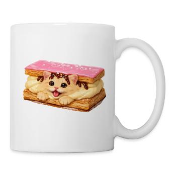 Katze in Tompouce - Tasse - Weiß - Rechts