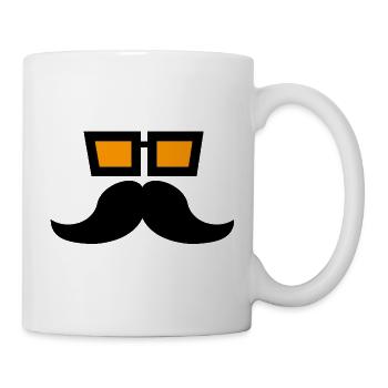 Schnurrbart - Tasse - Weiß - Rechts