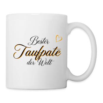 Edles Geschenk für den Taufpaten - Tasse - Weiß - Rechts
