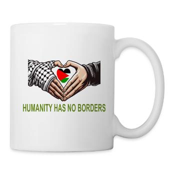 L’humanité n’a pas de frontières - Solidarité avec la Palestine - Mug blanc - blanc - Droite