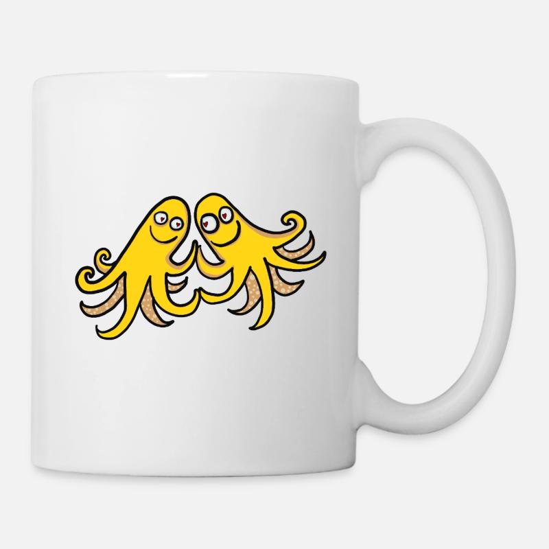 Pieuvres dansantes - Mug blanc - blanc