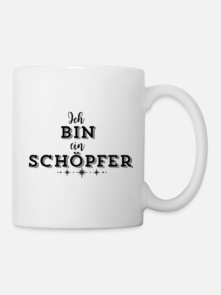 SCHÖPFERKRAFT – Deine Statement Mode - Tasse - Weiß