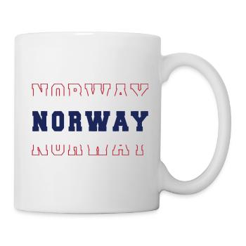 Norway Football Fan Flag Pride Red White Blue - Mug - white - Right