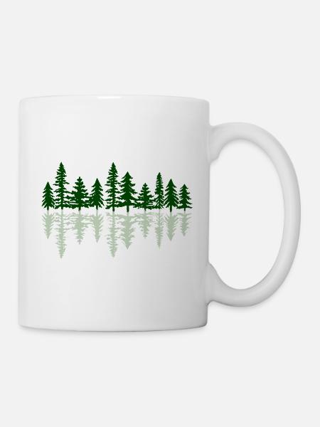Reflet Forêt de Firs Nature - Tasse - Weiß