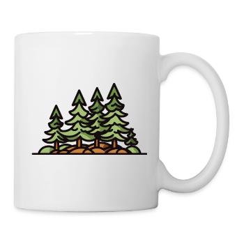 Wald Bäume - Tasse - Weiß - Rechts
