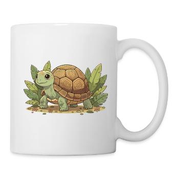 Kuscheltier-Schildkröte im Dschungel - Tasse - Weiß - Rechts