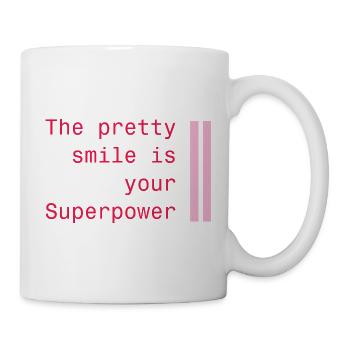 Smiling as a superpower - Mug - white - Right