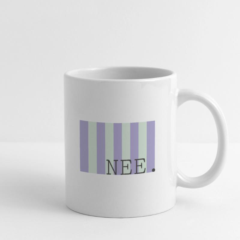 Nee Pastellstreifen Schrift Tasse