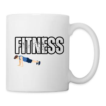Fitnessziele: Liegestütze & Entschlossenheit - Tasse - Weiß - Rechts