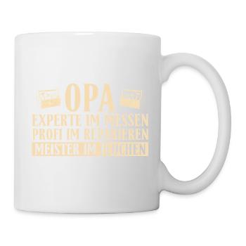 Handwerker Opa - Lustiges Heimwerker Vatertag - Tasse - Weiß - Rechts