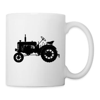 Traktor Vintage - Tasse - Weiß - Rechts