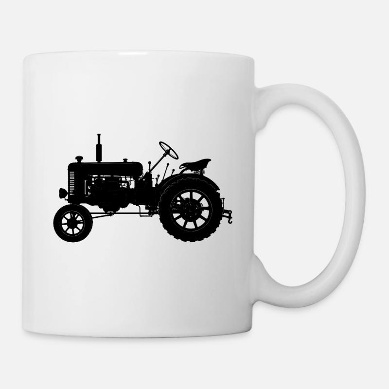Tracteur Vintage - Mug blanc - blanc