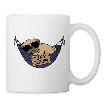 Pug in Vacation Mode: Do Not Disturb Shirt - Mug - white - Right