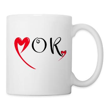 Happy Birthday Mom Red Heart Love Mothers Mor - Mug - white - Right