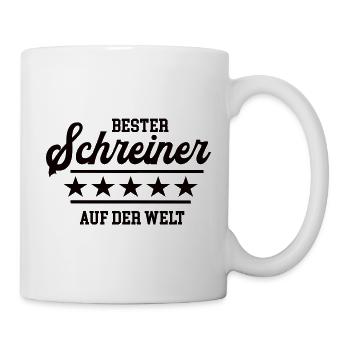 Schreiner Bester Handwerker Schreinerei - Tasse - Weiß - Rechts