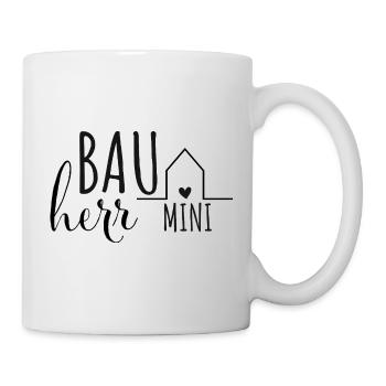 Bauherr Baby Kind Beruf Hausbau Baustelle - Tasse - Weiß - Rechts