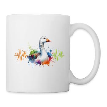 Gans Herzlinie - Tasse - Weiß - Rechts