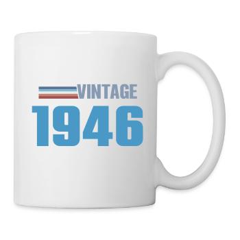 Tee 80 Ans Space Né(e) 1946 - Mug blanc - blanc - Droite