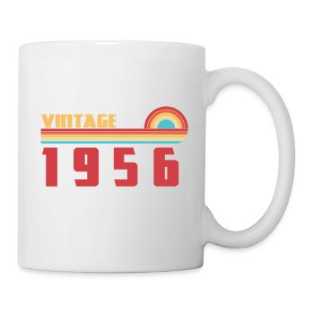 70 Jahre altes Schul-Tee Geboren 1956 - Tasse - Weiß - Rechts