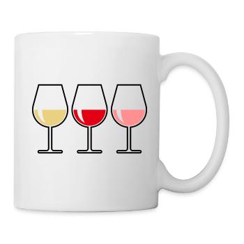Weißwein Rotwein Roséwein (Wein / Bauchig / Zu) - Tasse - Weiß - Rechts