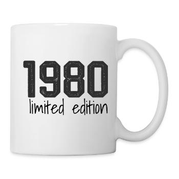 1980 Limited Edition Retro Geburtstag Jahrgang Des - Tasse - Weiß - Rechts