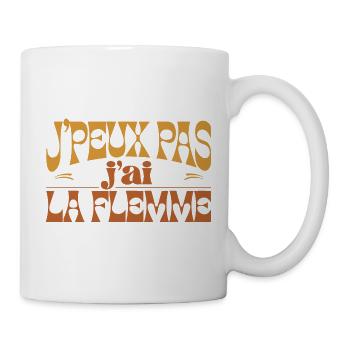 I can't I'm lazy Retro - Mug - white - Right