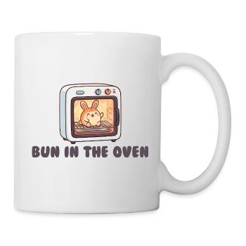 Femme enceinte dans un chignon dans le four – drôle de femme - Mug blanc - blanc - Droite