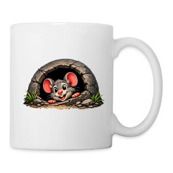 Kleine Muis Uit Hol - Tasse - Weiß - Rechts
