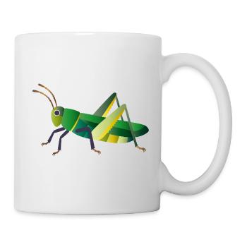 Style nature sauterelle verte - Mug blanc - blanc - Droite