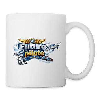 Avenir Pilote Aérien Futur - Mug blanc - blanc - Droite