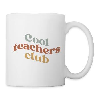 Retro Cool Teachers Club Typography Tee - Mug - white - Right