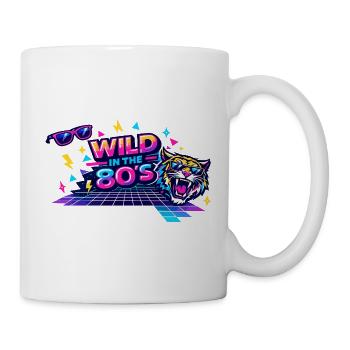 Wild in the Years 80 Neon Tiger - Mug blanc - blanc - Droite