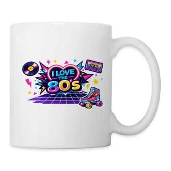 I Love the 80s Neon Retro - Tasse - Weiß - Rechts
