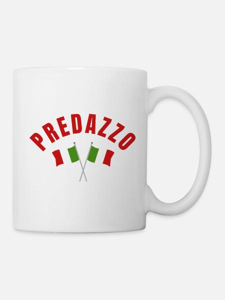 Predazzo Italienische Flaggen - Tasse - Weiß