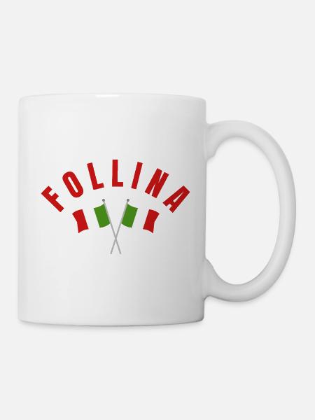 Follina Crossed Flags Emblem - Mug - white