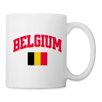 Belgium Football Lover Retro Sports Design - Tasse - Weiß - Rechts