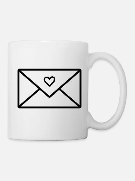 Liebesbrief - Tasse - Weiß