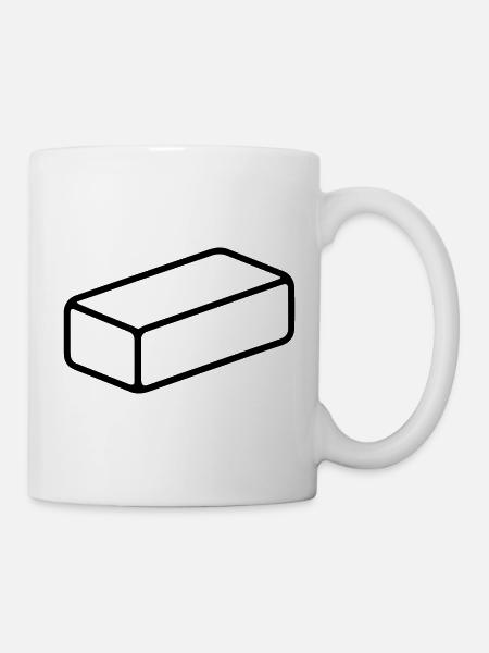 Ziegel - Tasse - Weiß
