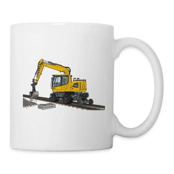 Road-rail excavator Excavator track construction - Mug - white - Right