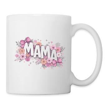 MAMA Pastel Flowers and Pink Bows | Style Chic - Mug - white - Right