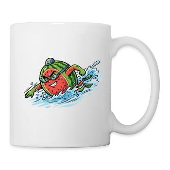 Éclaboussures de pastèque, ambiances de piscine d’été, mesdames - Mug blanc - blanc - Droite