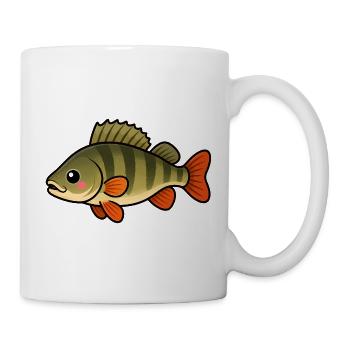Cute Perch Kids Fishing Design - Mug - white - Right