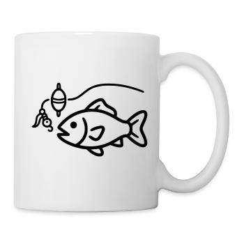 Fish Fishing Hook Fishing Fishing Angler - Mug - white - Right
