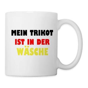 Mein Trikot ist in der Wäsche - Tasse - Weiß - Rechts