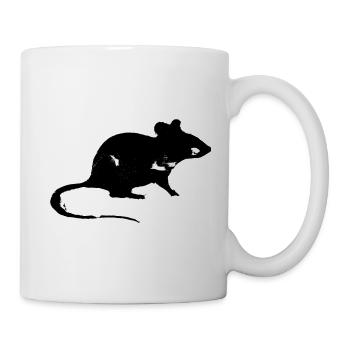 Ratte - Tasse - Weiß - Rechts