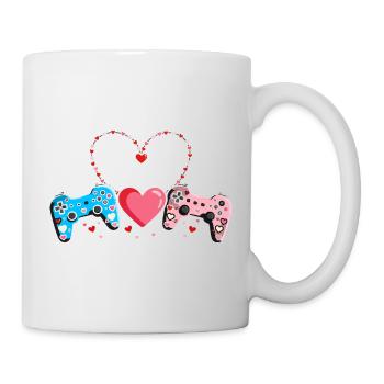 Retro Heart Valentine's Day Design Love - Mug - white - Right