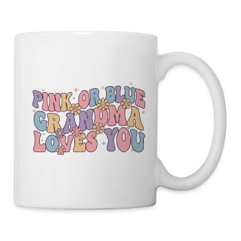 Révélation du genre : Rose ou bleu Mamie t’aime - Mug blanc - blanc - Droite