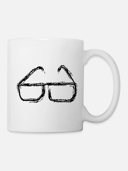 Brille  - Tasse - Weiß